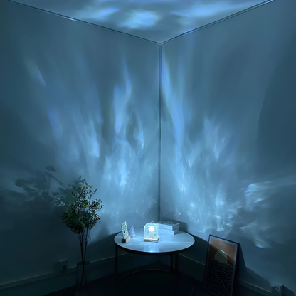 AquaGlow - Lámpara de Ondulación de Agua Giratoria